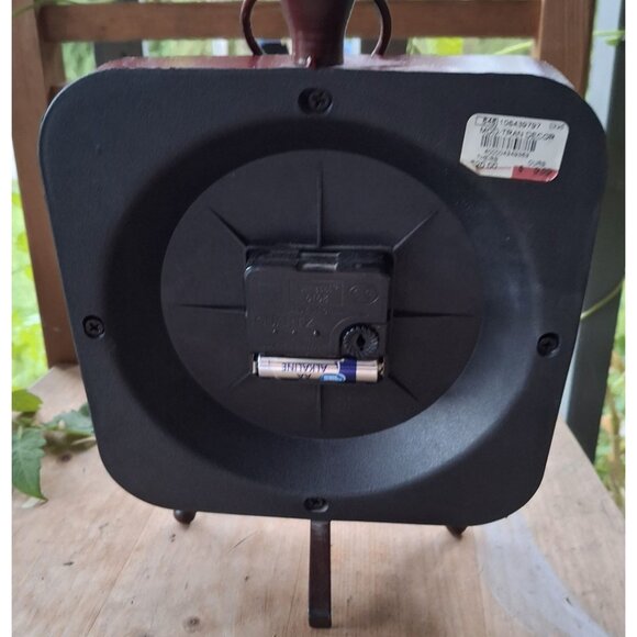 Vintage Paris 1925 Table Clock W/ Roman Numerals & Black Accents Kitschy Cottage - Picture 3 of 3